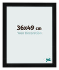Photo Frame 36x49cm Black Silver Polished MDF Pisa Front Size | Yourdecoration.com