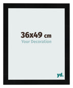 Photo Frame 36x49cm Black Silver Polished MDF Pisa Front Size | Yourdecoration.com