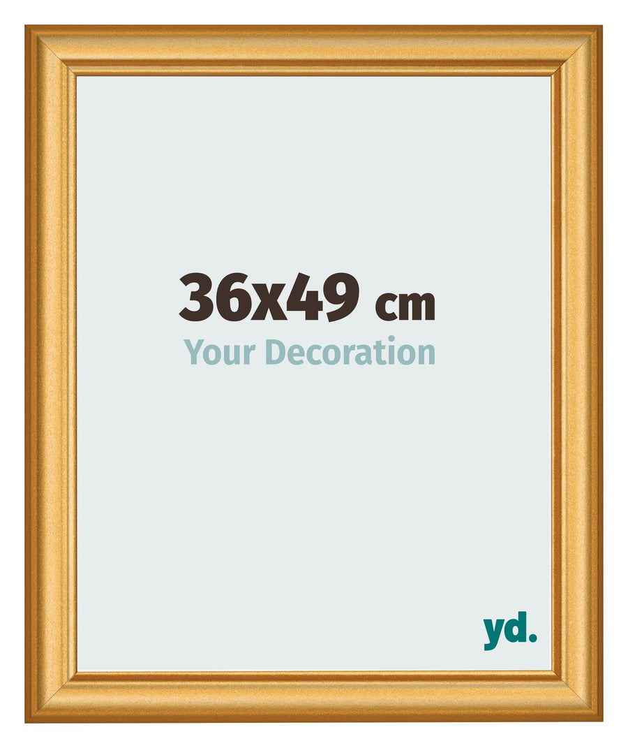 Photo Frame 36x49cm Gold Matte MDF Lazio Front Size | Yourdecoration.com