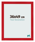 Photo Frame 36x49cm Red MDF Pisa Front Size | Yourdecoration.com