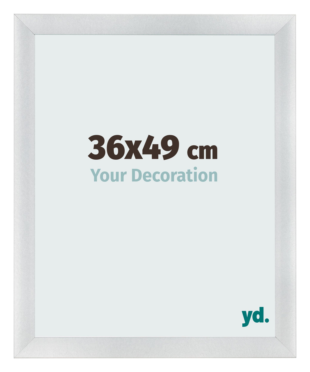 Photo Frame 36x49cm Silver Black Swept MDF Pisa Front Size | Yourdecoration.com