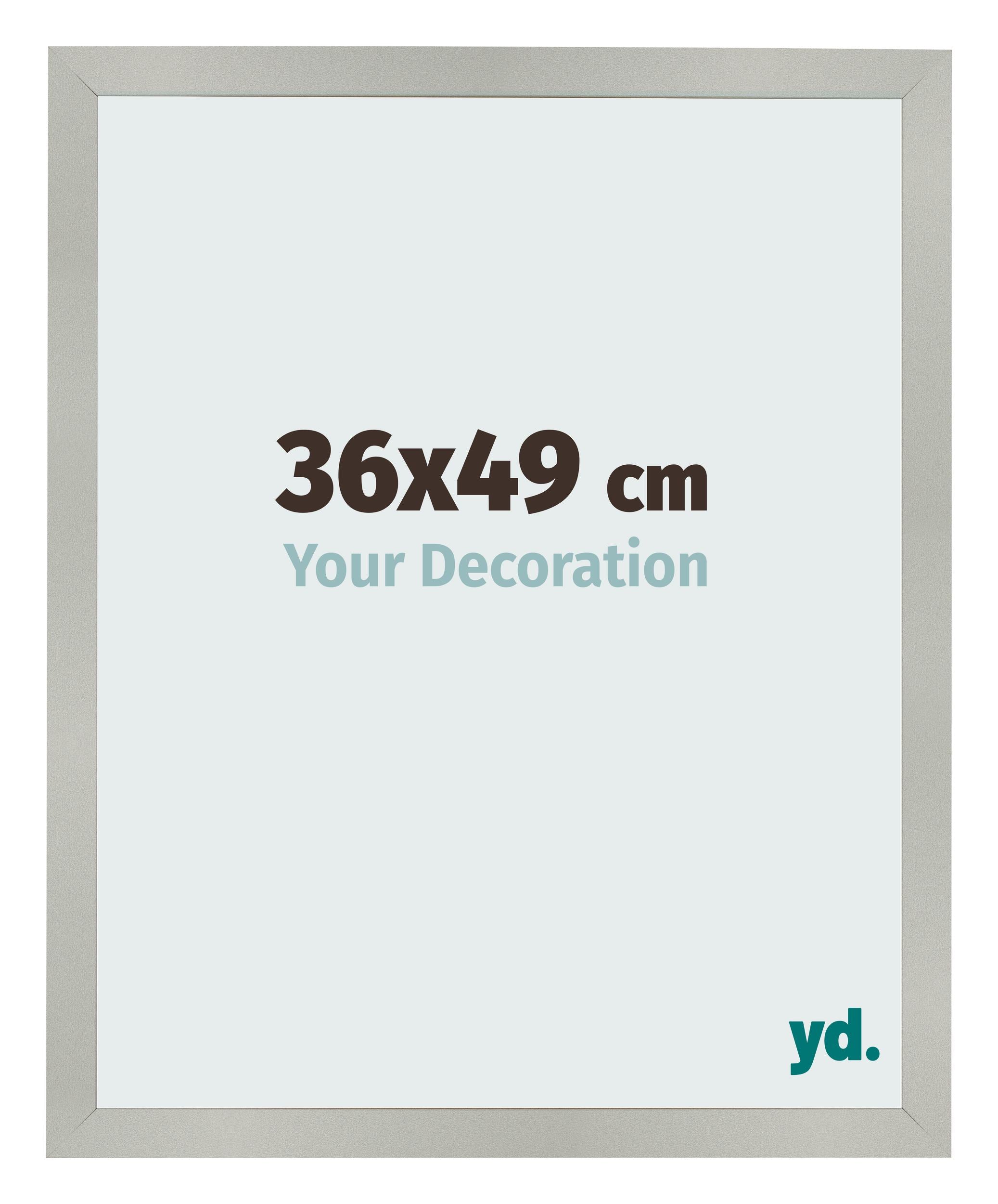 Photo Frame 36x49cm Silver Matte MDF Bologna Front Size | Yourdecoration.com
