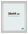 Photo Frame 36x49cm Silver Matte MDF Lazio Front Size | Yourdecoration.com