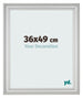 Photo Frame 36x49cm Silver Matte MDF Lazio Front Size | Yourdecoration.com