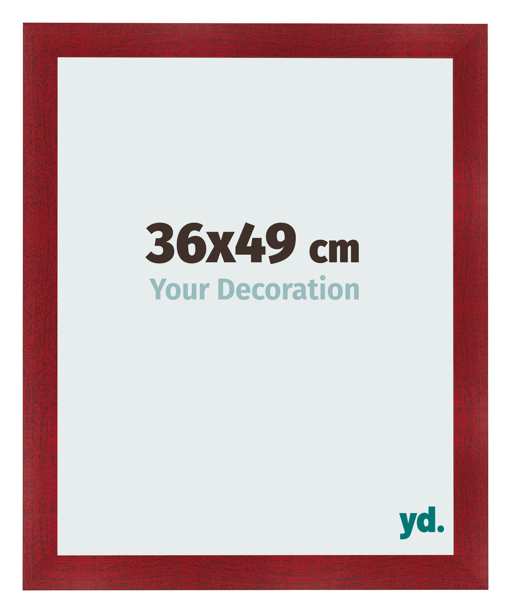 Photo Frame 36x49cm Wine Red Swept MDF Pisa Front Size | Yourdecoration.com