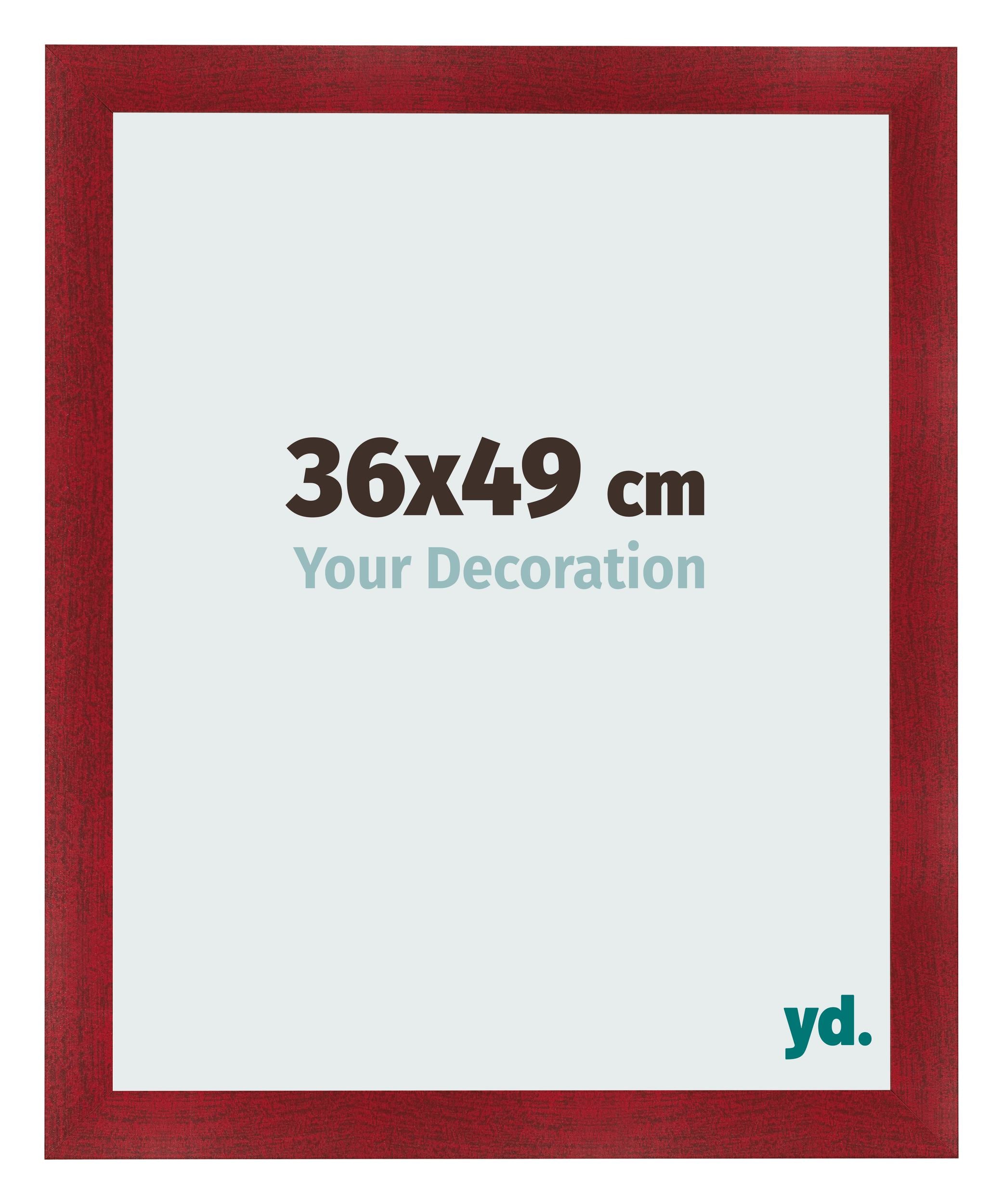 Photo Frame 36x49cm Wine Red Swept MDF Pisa Front Size | Yourdecoration.com