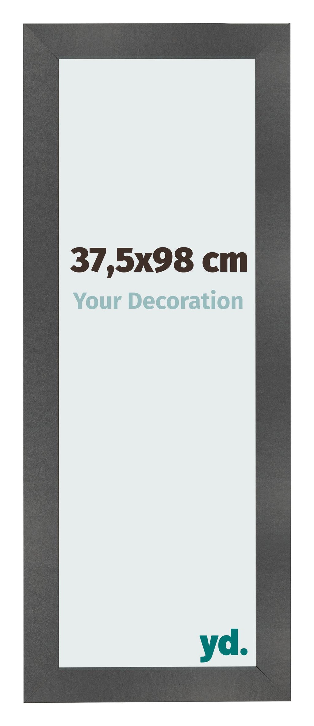 Photo Frame 37 5x98cm Black Silver Polished MDF Pisa Front Size | Yourdecoration.com