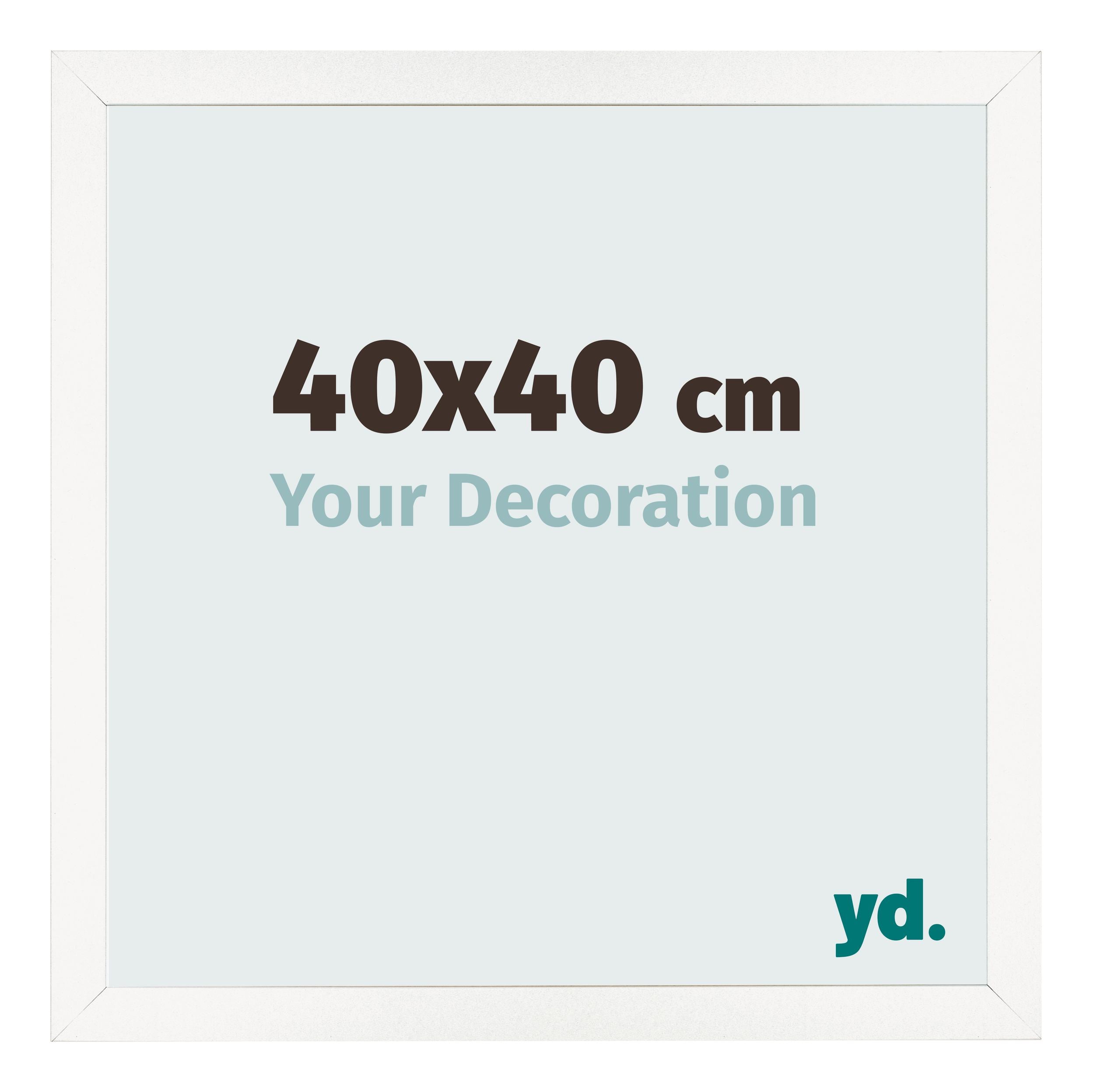 Photo Frame 40x40 cm White High Gloss MDF Bologna Front Size | Yourdecoration.com