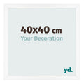 Photo Frame 40x40 cm White Matte MDF Bologna Front Size | Yourdecoration.com