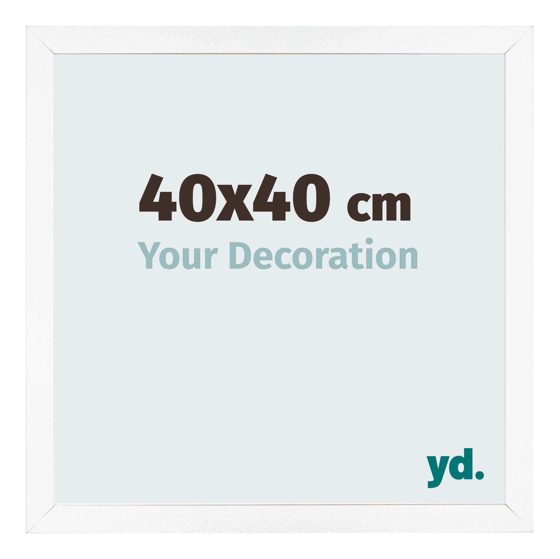 Photo Frame 40x40 cm White Matte MDF Bologna Front Size | Yourdecoration.com