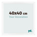 Photo Frame 40x40 cm White Matte MDF Bologna Front Size | Yourdecoration.com