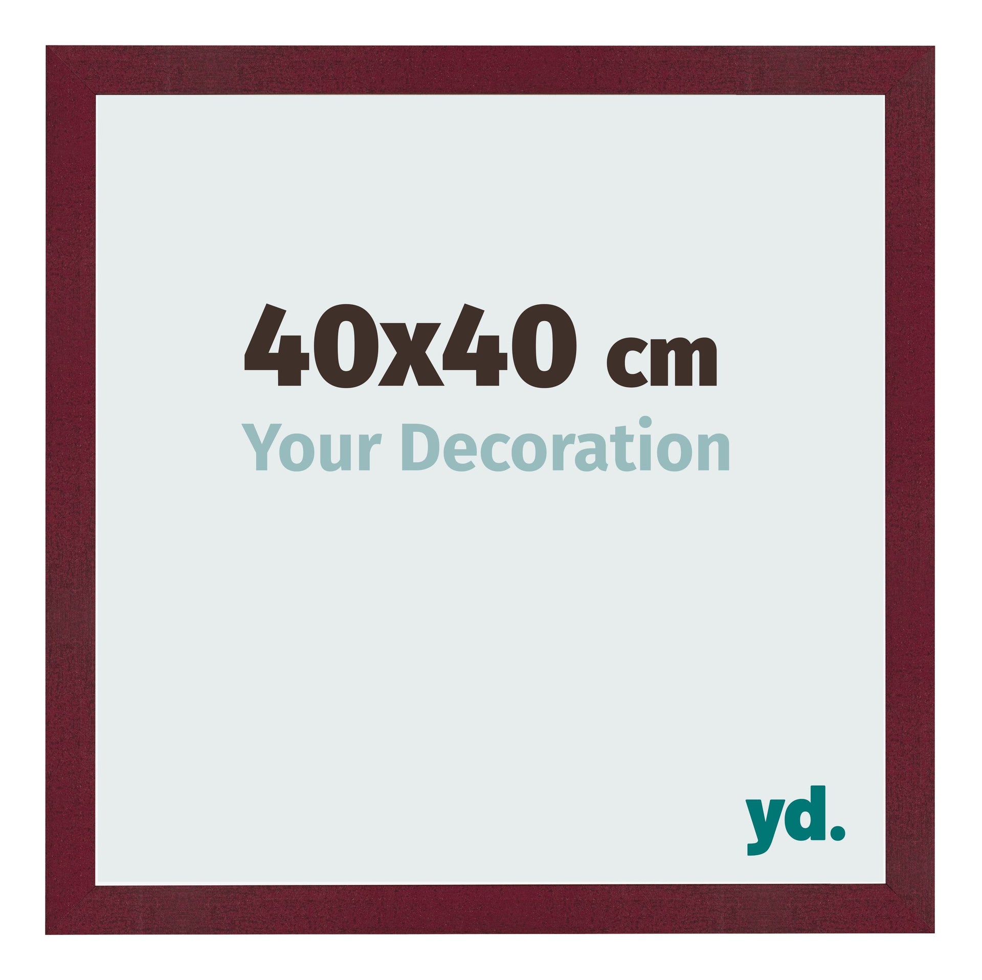 Photo Frame 40x40 cm Wine Red Swept MDF Bologna Front Size | Yourdecoration.com