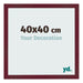 Photo Frame 40x40 cm Wine Red Swept MDF Bologna Front Size | Yourdecoration.com