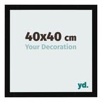 Photo Frame 40x40cm Black High Gloss MDF Bologna Front Size | Yourdecoration.com
