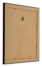 Photo Frame 40x40cm Black Silver Polished MDF Pisa Back Oblique | Yourdecoration.com