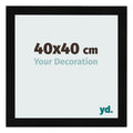 Photo Frame 40x40cm Black Silver Polished MDF Pisa Front Size | Yourdecoration.com