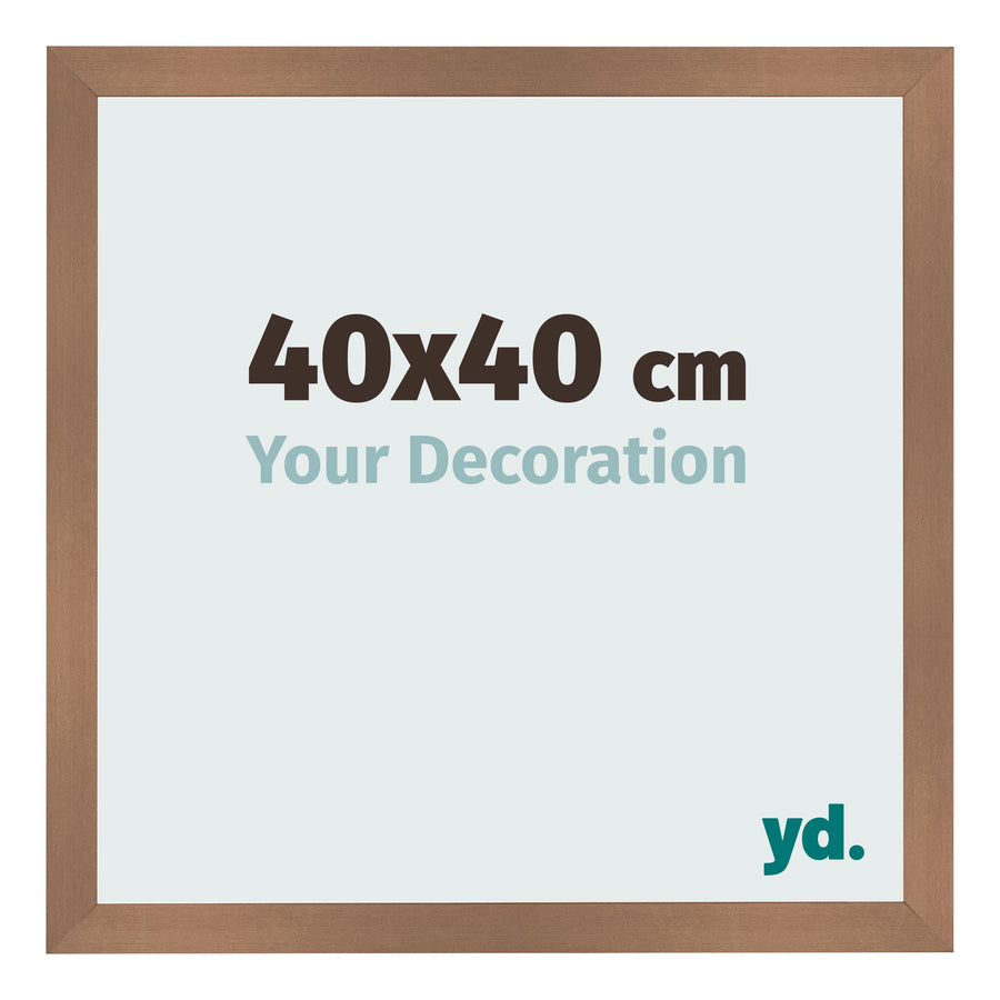 Photo Frame 40x40cm Copper Design MDF Bologna Front Size | Yourdecoration.com