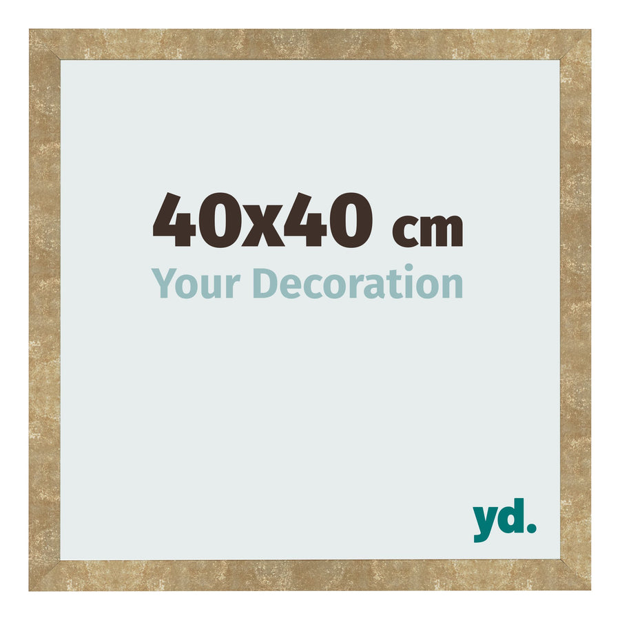Photo Frame 40x40cm Gold Antique MDF Bologna Front Size | Yourdecoration.com