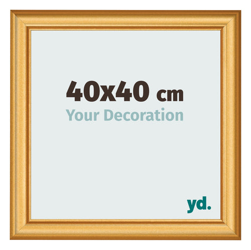Photo Frame 40x40cm Gold Matte MDF Lazio Front Size | Yourdecoration.com