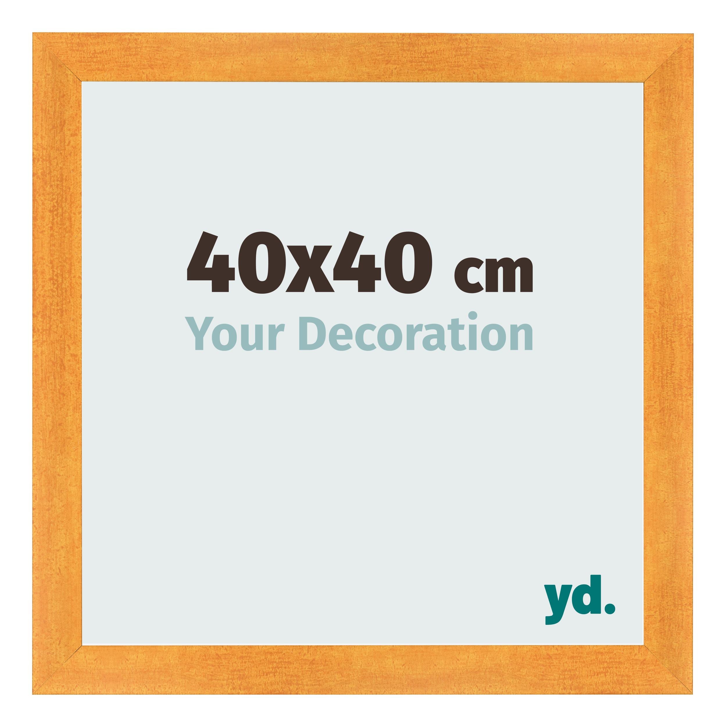Photo Frame 40x40cm Orange MDF Pisa Front Size | Yourdecoration.com