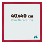 Photo Frame 40x40cm Red MDF Bologna Front Size | Yourdecoration.com