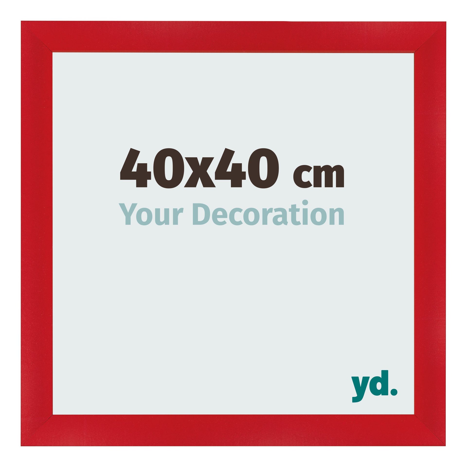 Photo Frame 40x40cm Red MDF Pisa Front Size | Yourdecoration.com