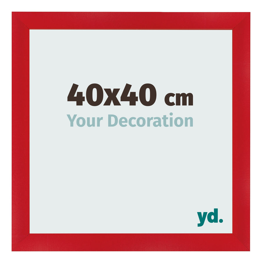 Photo Frame 40x40cm Red MDF Pisa Front Size | Yourdecoration.com