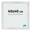 Photo Frame 40x40cm Silver Black Swept MDF Pisa Front Size | Yourdecoration.com