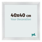 Photo Frame 40x40cm Silver Black Swept MDF Pisa Front Size | Yourdecoration.com