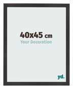 Photo Frame 40x45 cm Black Matte MDF Bologna Front Size | Yourdecoration.com