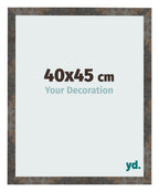 Photo Frame 40x45 cm Oxidized Metal MDF Bologna Front Size | Yourdecoration.com