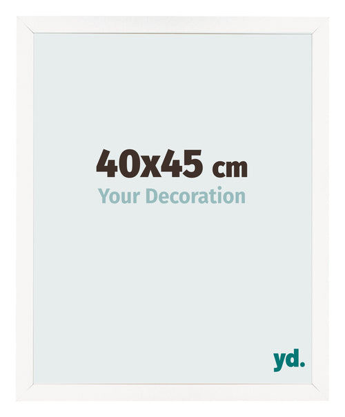 Photo Frame 40x45 cm White High Gloss MDF Bologna Front Size | Yourdecoration.com