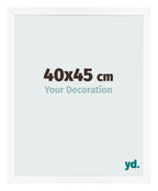 Photo Frame 40x45 cm White Matte MDF Bologna Front Size | Yourdecoration.com
