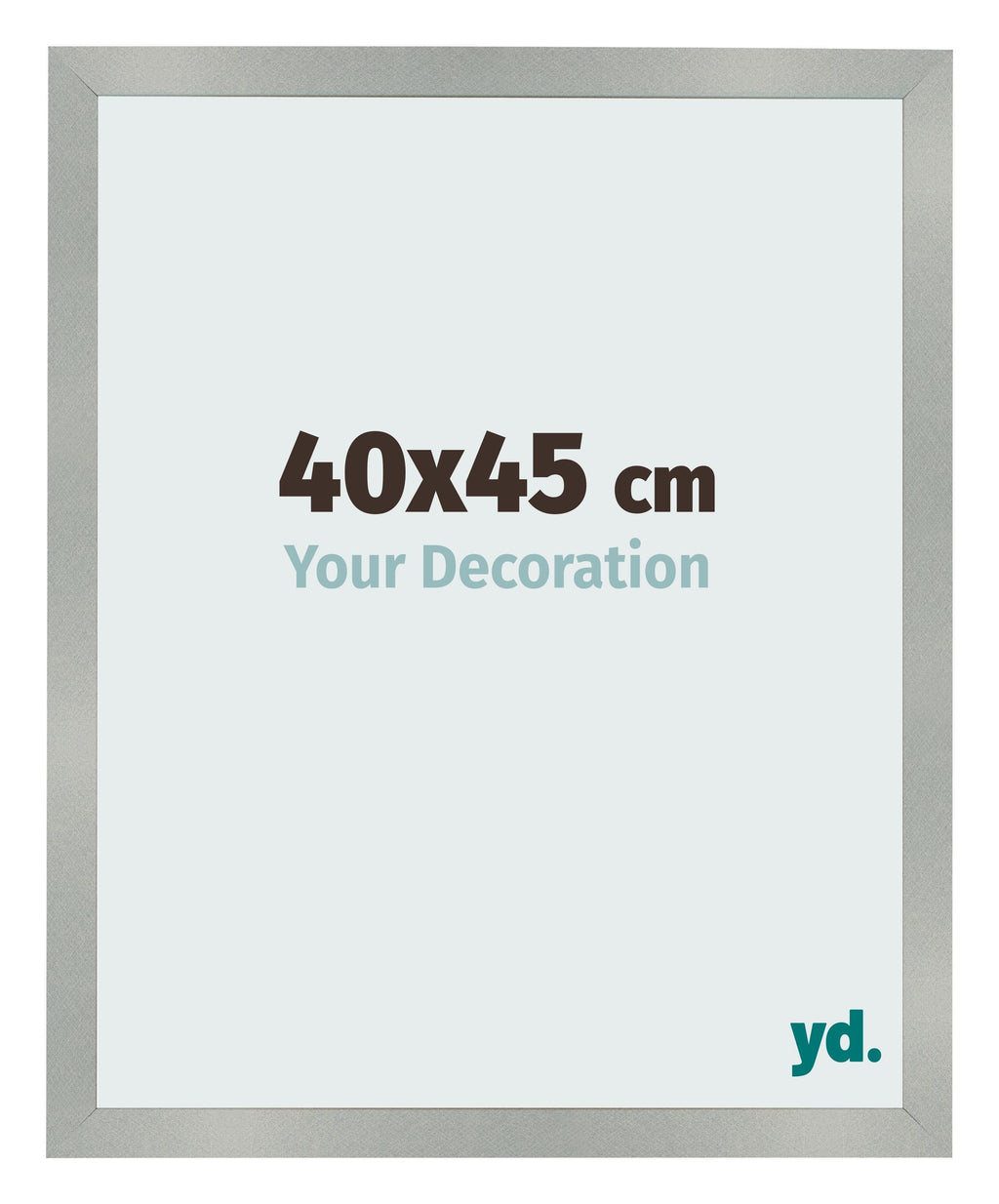 Photo Frame 40x45cm Aluminum Brushed MDF Bologna Front Size | Yourdecoration.com