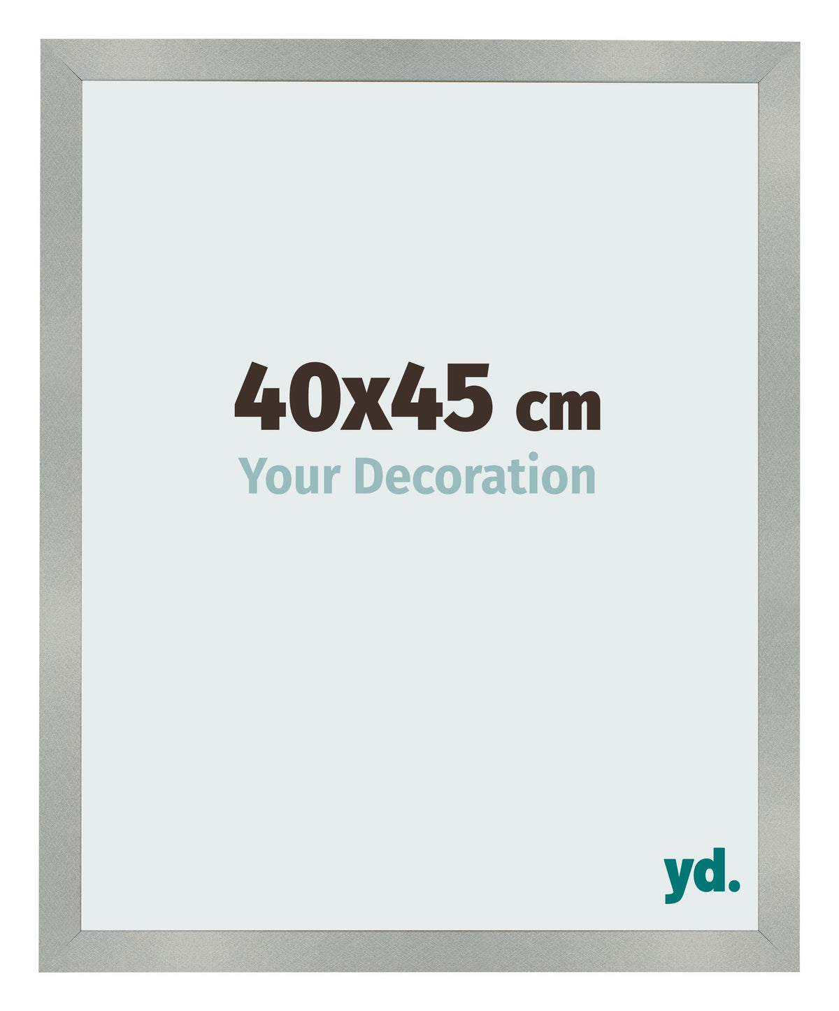 Photo Frame 40x45cm Aluminum Brushed MDF Bologna Front Size | Yourdecoration.com