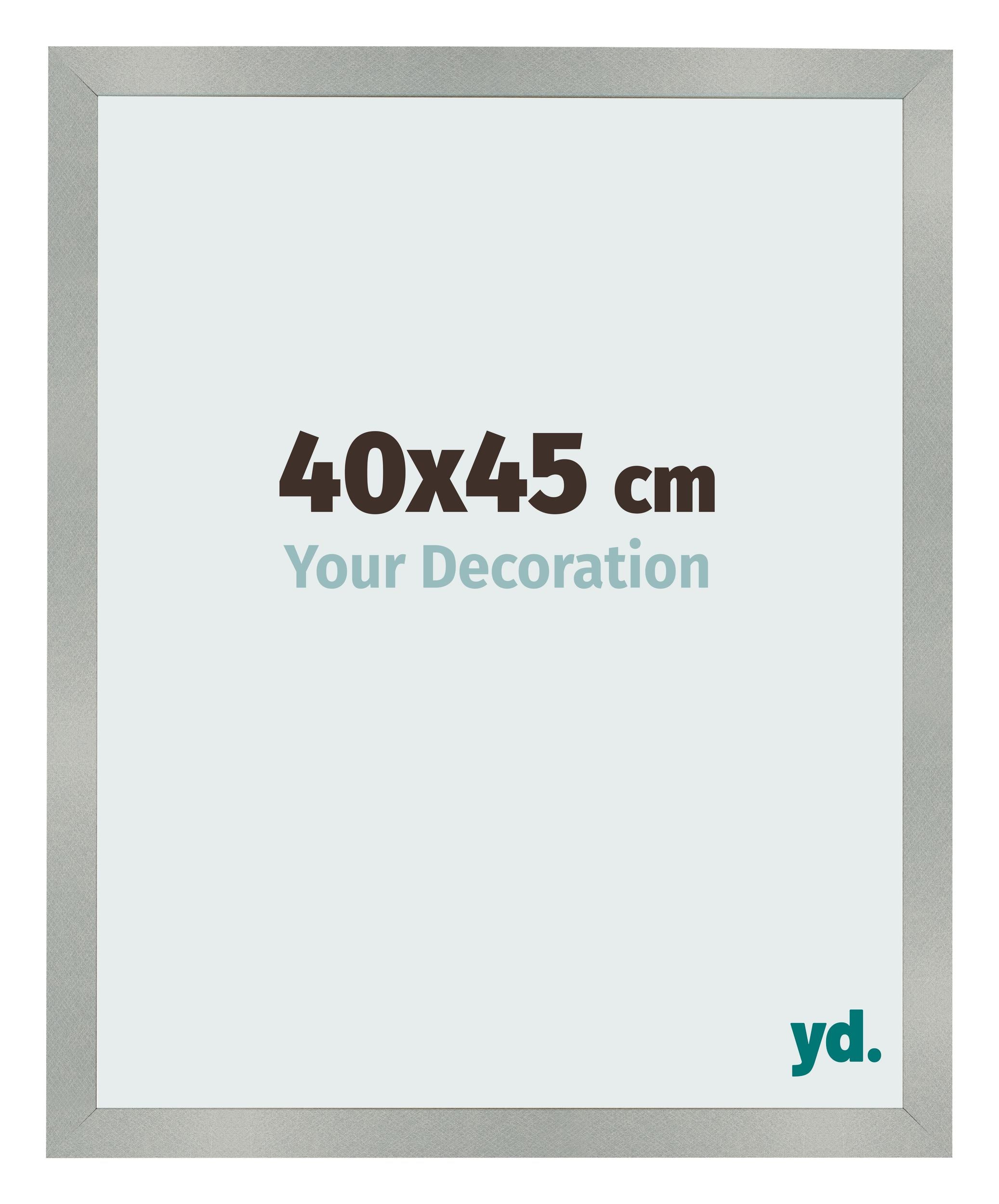Photo Frame 40x45cm Aluminum Brushed MDF Bologna Front Size | Yourdecoration.com