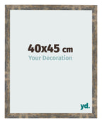 Photo Frame 40x45cm Blue Gold Melange MDF Bologna Front Size | Yourdecoration.com