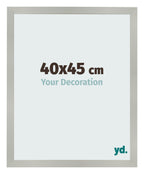 Photo Frame 40x45cm Silver Matte MDF Bologna Front Size | Yourdecoration.com