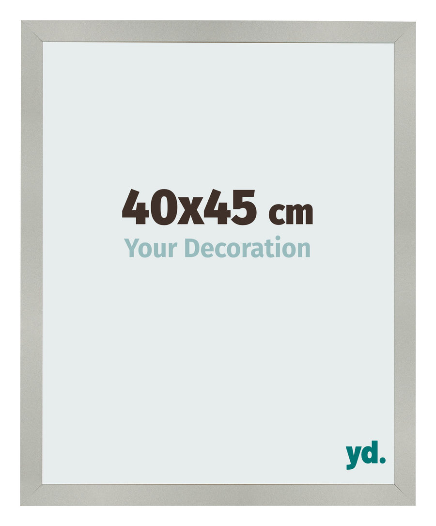 Photo Frame 40x45cm Silver Matte MDF Bologna Front Size | Yourdecoration.com