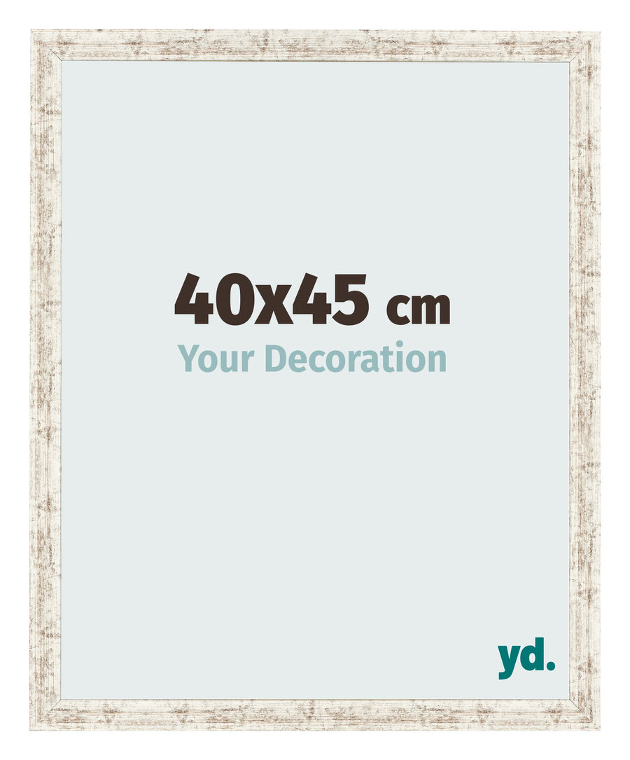 Photo Frame 40x45cm White Vintage MDF Bologna Front Size | Yourdecoration.com