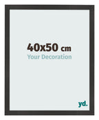Photo Frame 40x50 cm Black Matte MDF Bologna Front Size | Yourdecoration.com