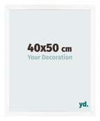 Photo Frame 40x50 cm White Matte MDF Bologna Front Size | Yourdecoration.com