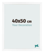 Photo Frame 40x50 cm White Matte MDF Bologna Front Size | Yourdecoration.com