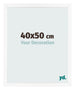 Photo Frame 40x50 cm White Matte MDF Bologna Front Size | Yourdecoration.com