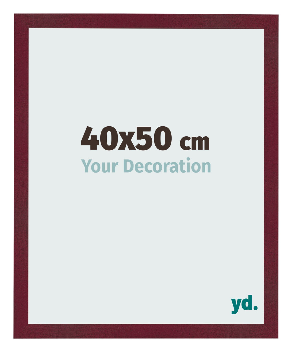 Photo Frame 40x50 cm Wine Red Swept MDF Bologna Front Size | Yourdecoration.com