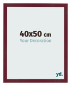 Photo Frame 40x50 cm Wine Red Swept MDF Bologna Front Size | Yourdecoration.com