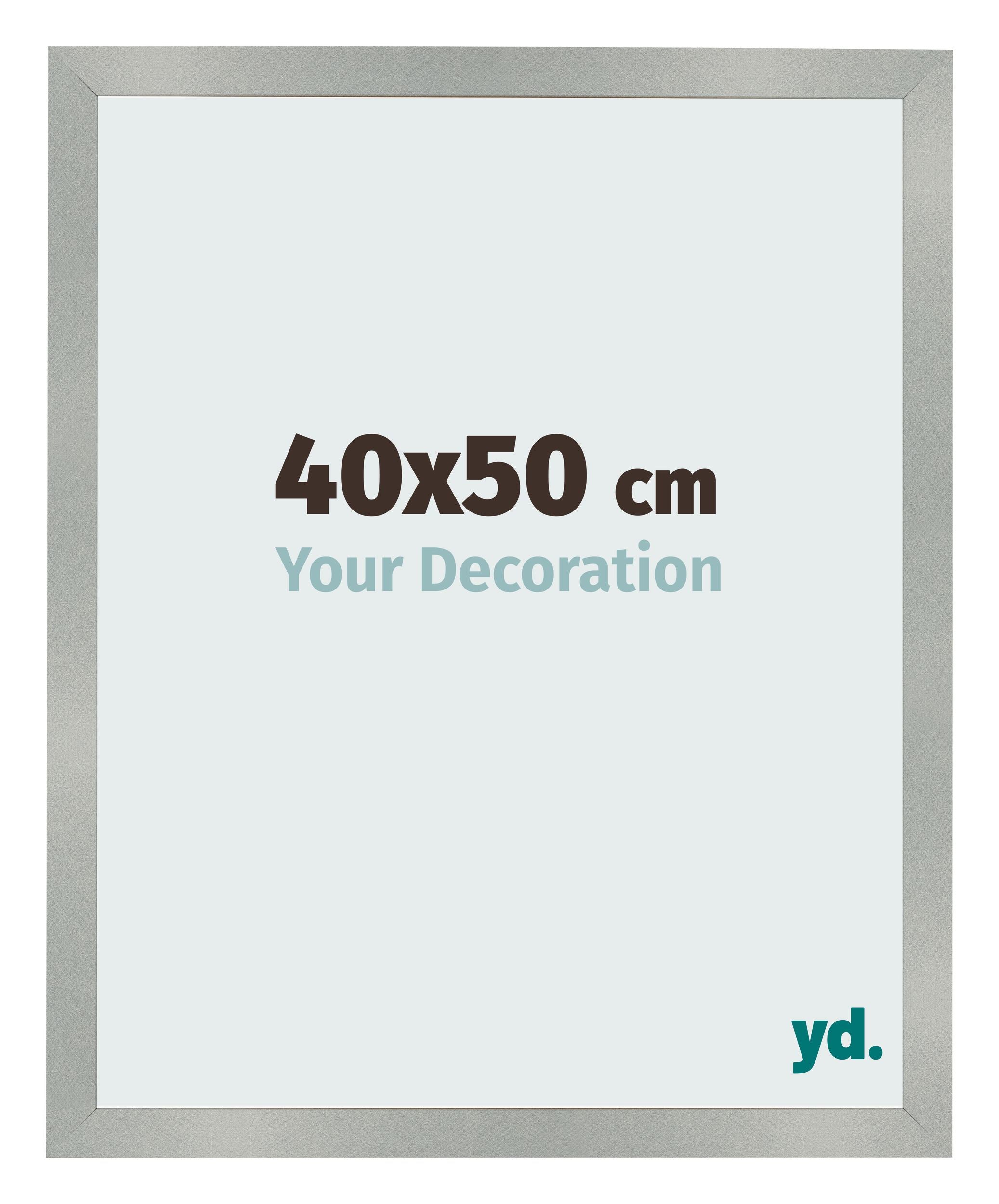 Photo Frame 40x50cm Aluminum Brushed MDF Bologna Front Size | Yourdecoration.com