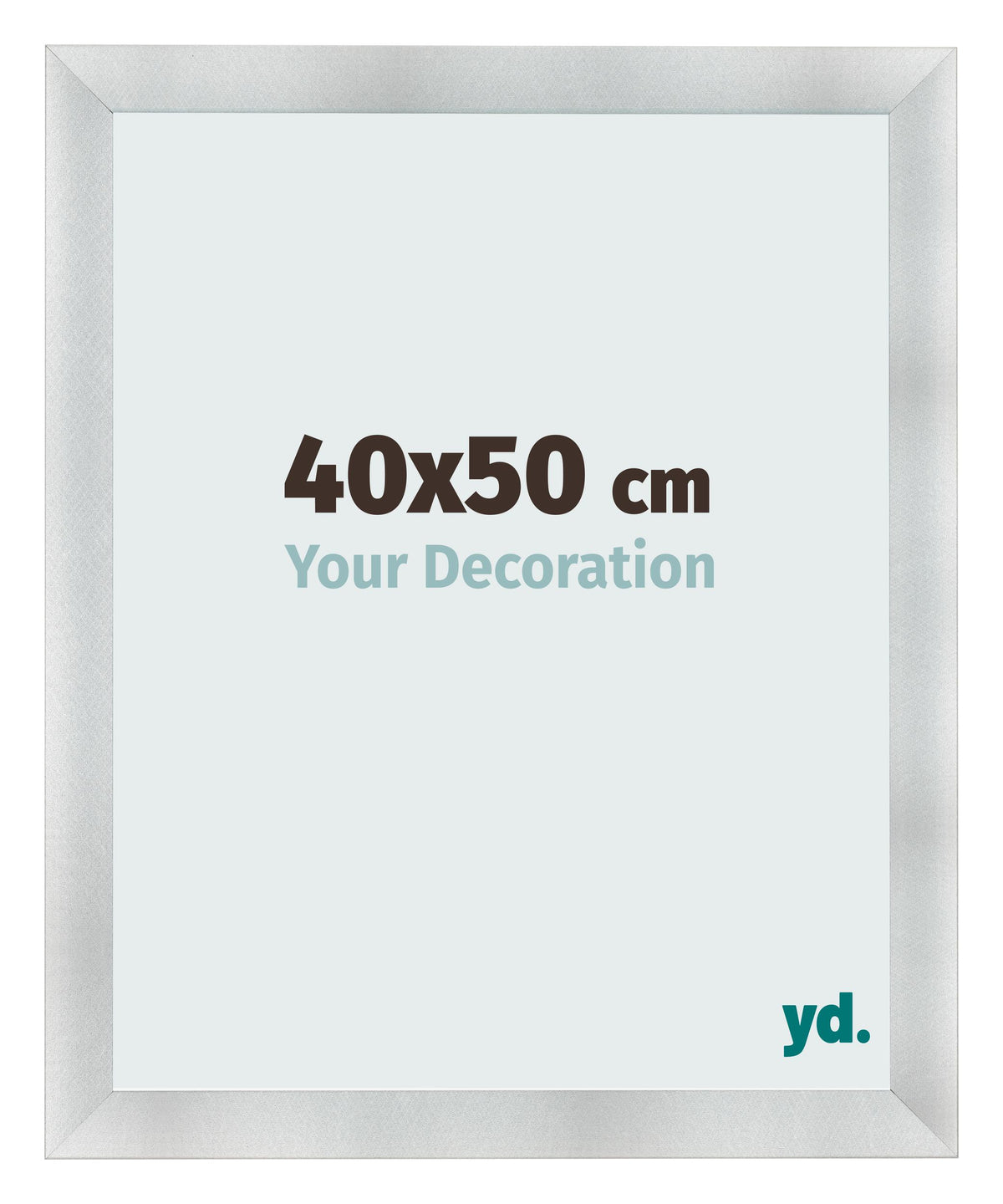 Photo Frame 40x50cm Aluminum Brushed MDF Pisa Front Size | Yourdecoration.com