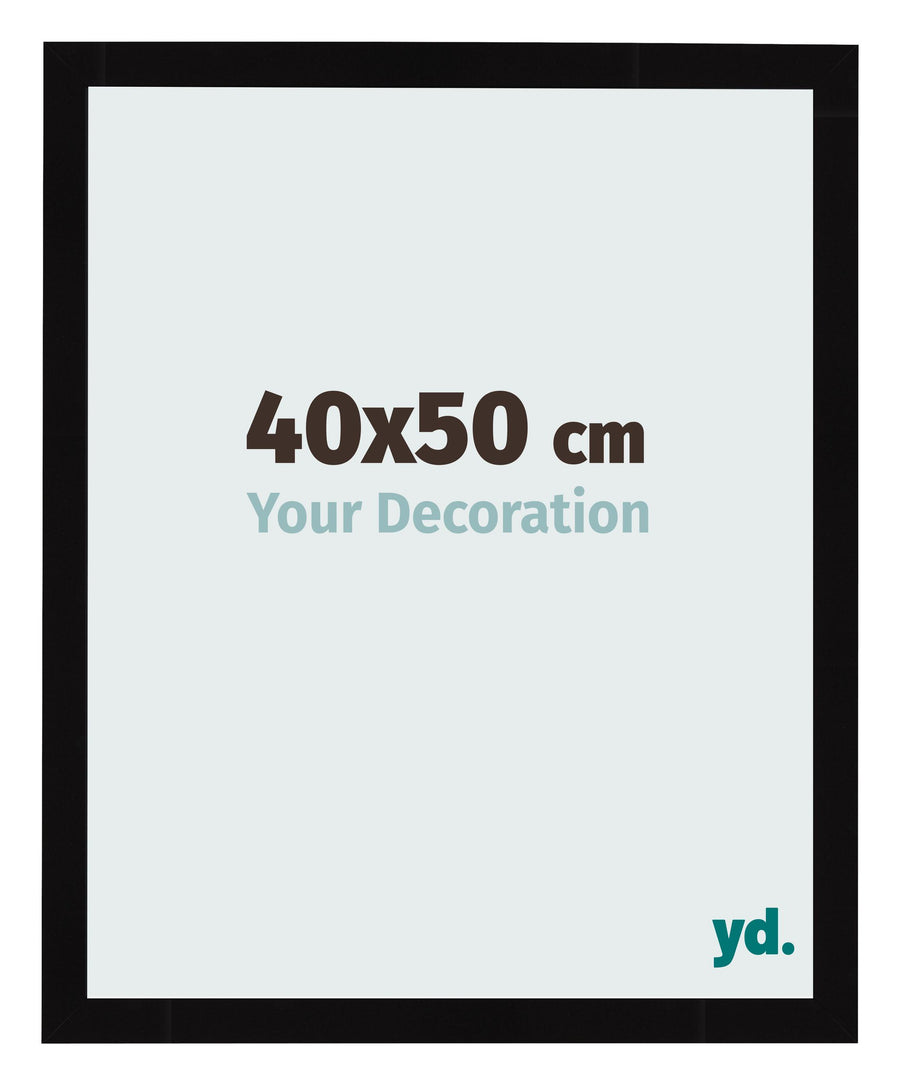 Photo Frame 40x50cm Black High Gloss MDF Bologna Front Size | Yourdecoration.com