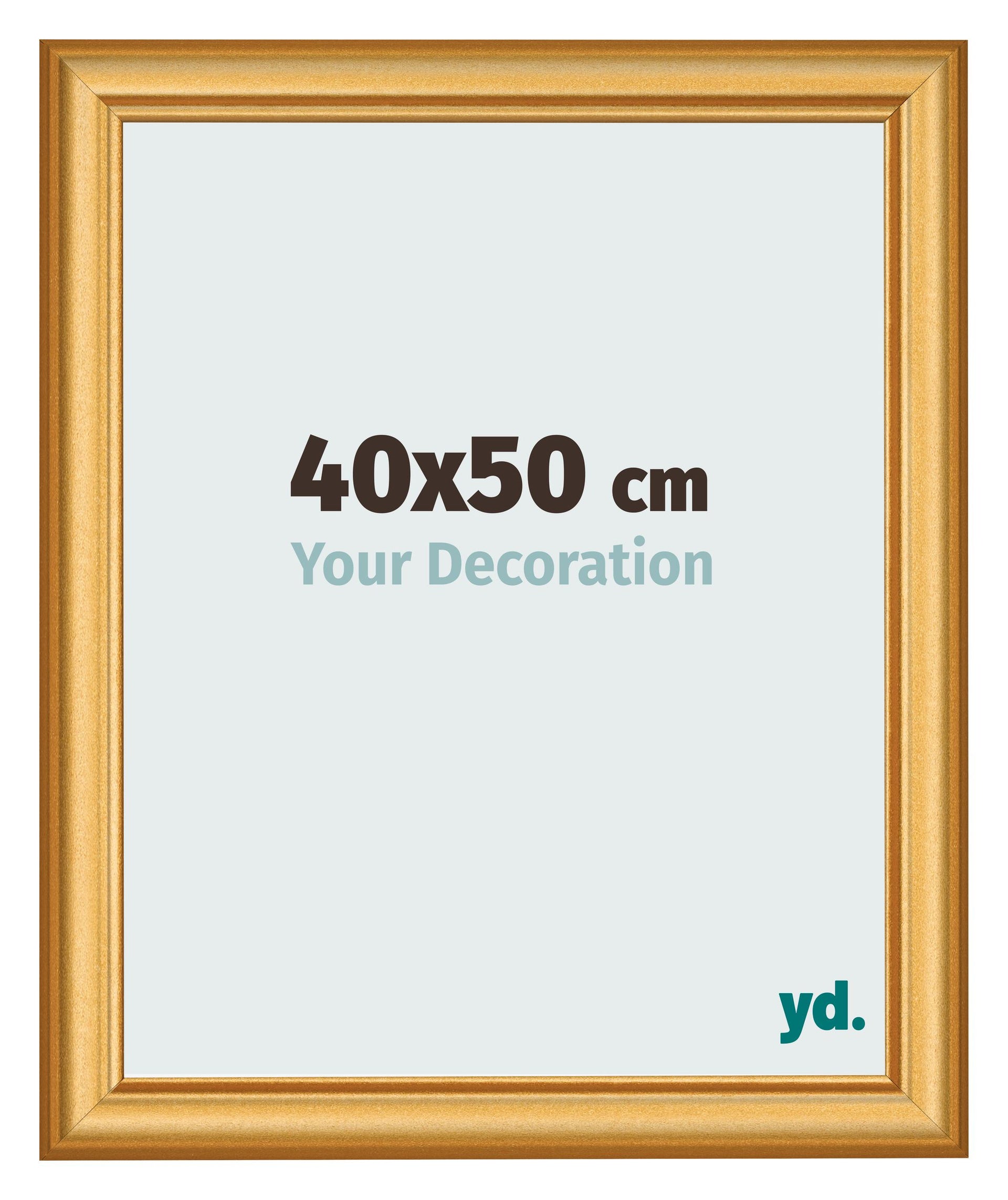 Photo Frame 40x50cm Gold Matte MDF Lazio Front Size | Yourdecoration.com